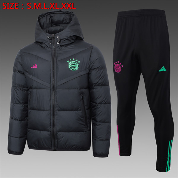 23-24 Bayern München (black) Cotton-padded clothes Soccer Jacket