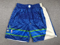 24 密尔沃基雄鹿队 Milwaukee Bucks City Edition Embroidered Pocket Ball Pants