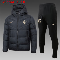 23-24 SC Corinthians (black) Cotton-padded clothes Soccer Jacket