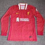 24-25 Liverpool home Long sleeve Thailand Quality
