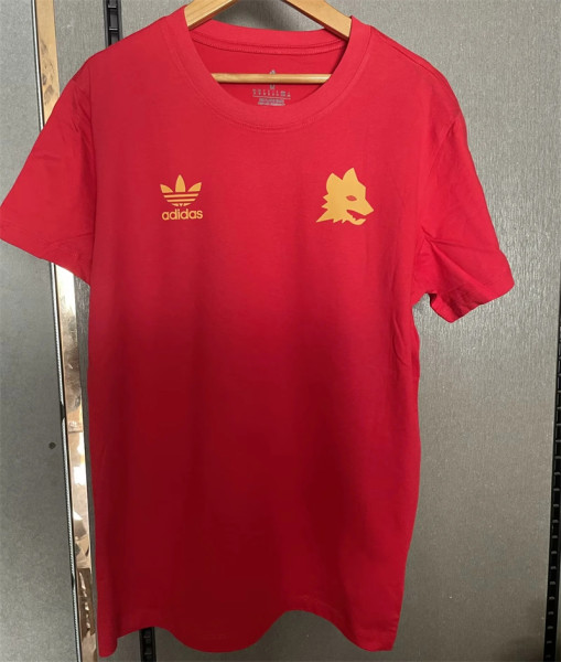 24-25 AS Roma (Cotton T-shirt) Fans Version Thailand Quality