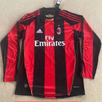 Long sleeve 10-11 AC Milan home Retro Jersey Thailand Quality