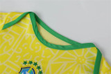 2024 Brazil home baby soccer Jersey