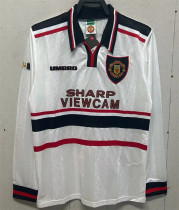 Long sleeve 1998 Manchester United Away Retro Jersey Thailand Quality