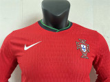 Long sleeve 2024 Portugal home Player Version Thailand Quality