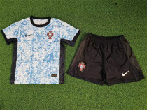 Player Version Kids kit 2024 Portugal Away Thailand Quality