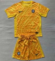 Kids kit 2024 Netherlands (Goalkeeper) Thailand Quality