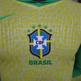 Long sleeve 2024 Brazil home Player Version Thailand Quality