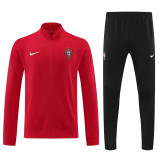 24-25 Portugal (red) Jacket Adult Sweater tracksuit set