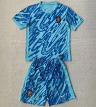 Kids kit 2024 Portugal (Goalkeeper) Thailand Quality