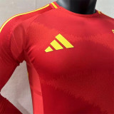 Long sleeve 2024 Spain home Player Version Thailand Quality