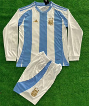 Long sleeve Kids kit 2024 Argentina home Thailand Quality