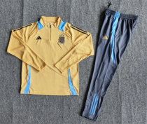 2024 Argentina (golden) Adult Sweater tracksuit set Training Suit