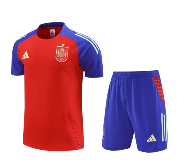 2024 Spain (Training clothes) Adult Jersey & Short Set Quality