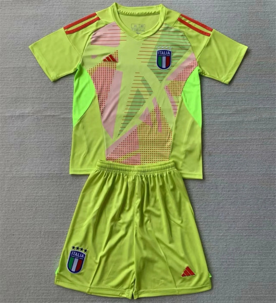 Kids kit 2024 Italy (Goalkeeper) Thailand Quality