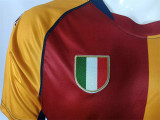UEFA 2001-2002 AS Roma home Long sleeve Retro Jersey Thailand Quality