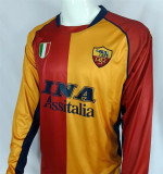 UEFA 2001-2002 AS Roma home Long sleeve Retro Jersey Thailand Quality