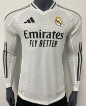 Long sleeve 24-25 Real Madrid home Player Version Thailand Quality