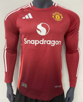 Long sleeve 24-25 Manchester United home Player Version Thailand Quality