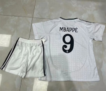 Kids kit 24-25 Real Madrid home (MBAPPE  9#) Thailand Quality