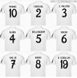 24-25 Real Madrid home Ball stars and famous stars