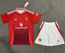 24-25 Manchester United home Set.Jersey & Short High Quality