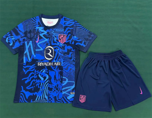 24-25 Atletico Madrid Away Set.Jersey & Short High Quality