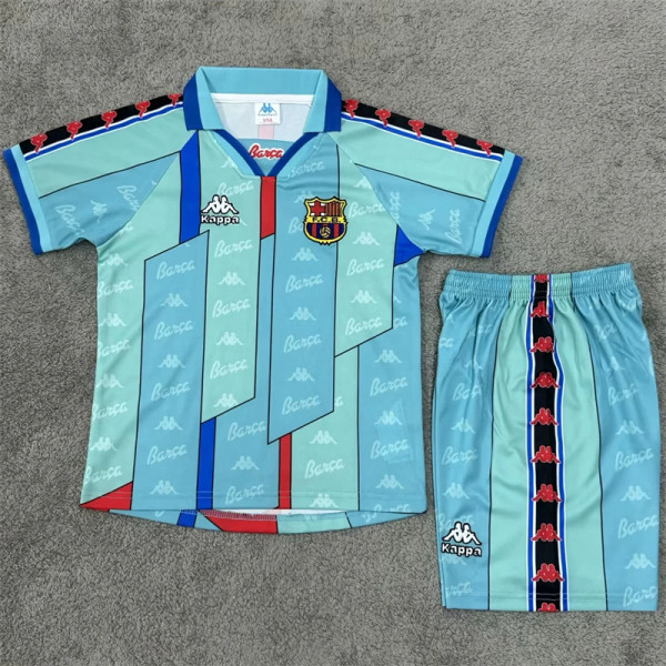 Kids kit 96-97 FC Barcelona Away (Retro Jersey) Thailand Quality