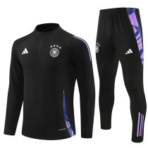 2024 Germany (black) Adult Sweater tracksuit set Training Suit