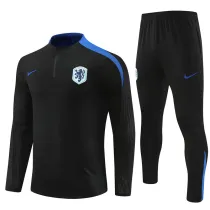 Player Version 2024 Netherlands (black) Adult Sweater tracksuit set Training Suit
