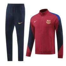 24-25 Barcelona (Jujube red) Jacket Adult Sweater tracksuit set