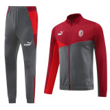 24-25 AC Milan (Red Grey) Jacket Adult Sweater tracksuit set