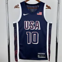 The United States team at the 24th Olympic Games  24年奥运会 美国队 藏蓝色 10号 塔图姆