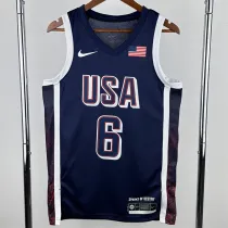 The United States team at the 24th Olympic Games 24年奥运会 美国队 藏蓝色 6号 詹姆斯