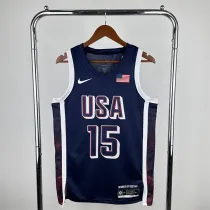 The United States team at the 24th Olympic Games  24年奥运会 美国队 藏蓝色 15号 布克