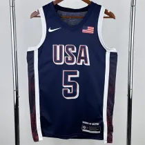 The United States team at the 24th Olympic Games 24年奥运会 美国队 藏蓝色 5号 爱德华兹