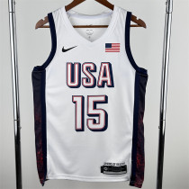 The United States team at the 24th Olympic Games   24年奥运会 美国队 白色 15号 布克