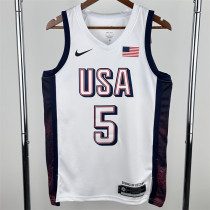 The United States team at the 24th Olympic Games 24年奥运会 美国队 白色 5号 爱德华兹