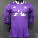 Long sleeve 16-17 Real Madrid Away (Player Version) Retro Jersey Thailand Quality