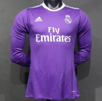 Long sleeve 16-17 Real Madrid Away (Player Version) Retro Jersey Thailand Quality