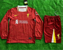 Long sleeve Kids kit 24-25 Liverpool home Thailand Quality