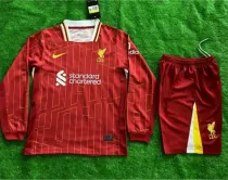 Long sleeve Kids kit 24-25 Liverpool home Thailand Quality