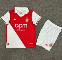 Kids kit 24-25 AS Monaco FC home Thailand Quality