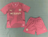 24-25 Manchester City Third Away Set.Jersey & Short High Quality