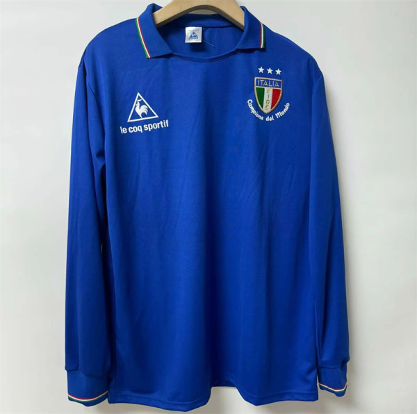 Long sleeve 1982 Italy home Retro Jersey Thailand Quality
