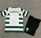 Kids kit 01-03 Sporting Lisbon home (Retro Jersey) Thailand Quality