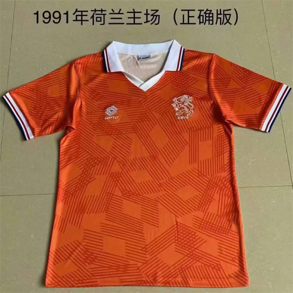 1991 Netherlands home Retro Jersey Thailand Quality