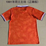 1991 Netherlands home Retro Jersey Thailand Quality