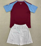 24-25 Aston Villa home Set.Jersey & Short High Quality