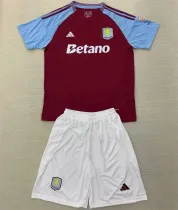 24-25 Aston Villa home Set.Jersey & Short High Quality
